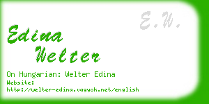 edina welter business card